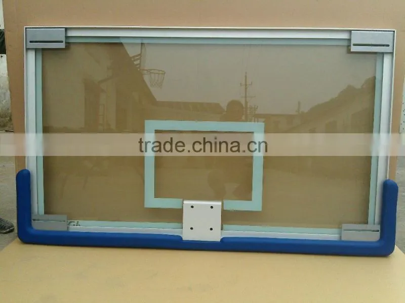 Tempered glass 12mm Aluminum Frame basketball backboard