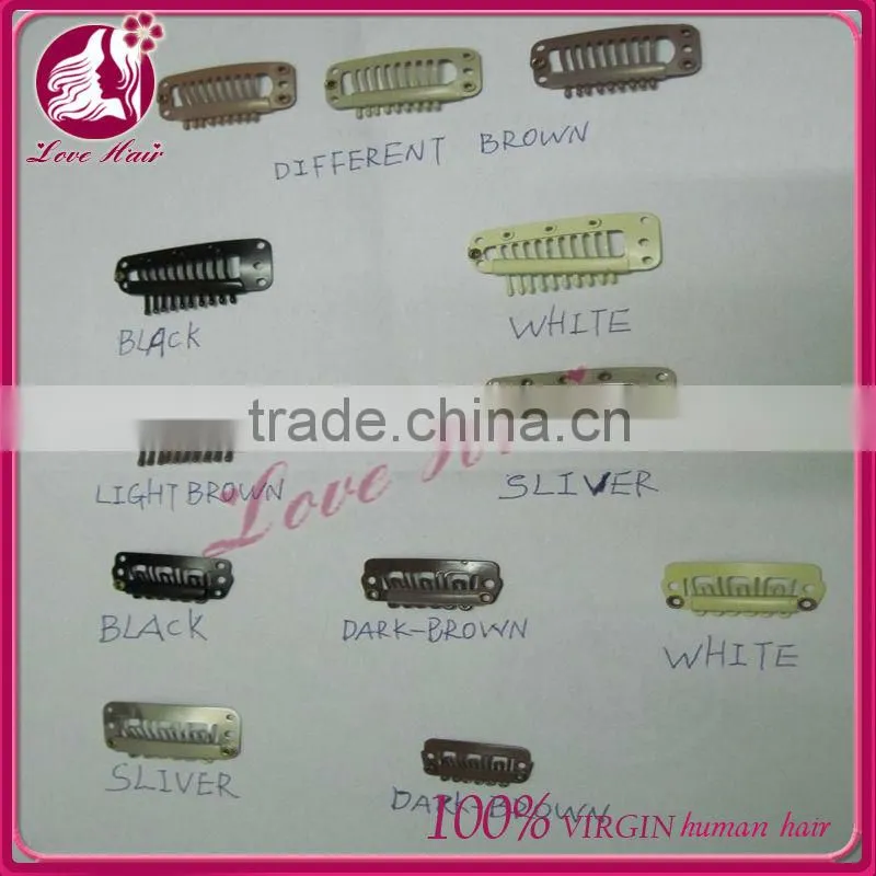 Cheap 100% human hair clip in hair extension