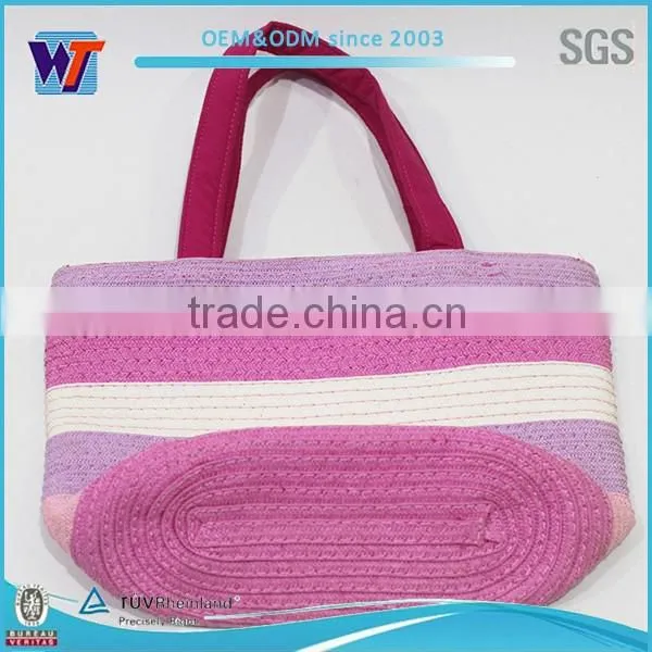 Bamboo bracelets shoulder women canvas messenger bag