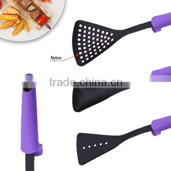 New Design Nylon Material Kichenware Cooking Utensils With Plastic Handle