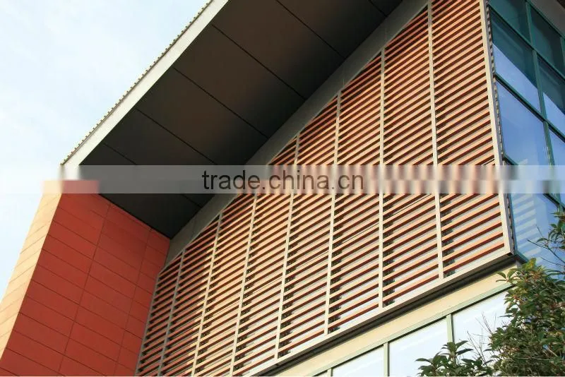Adjustable Terracotta louver, Fixed Louver outside of glass wall, Exterior Curtain Wall Facade Terracotta Baguette Stick
