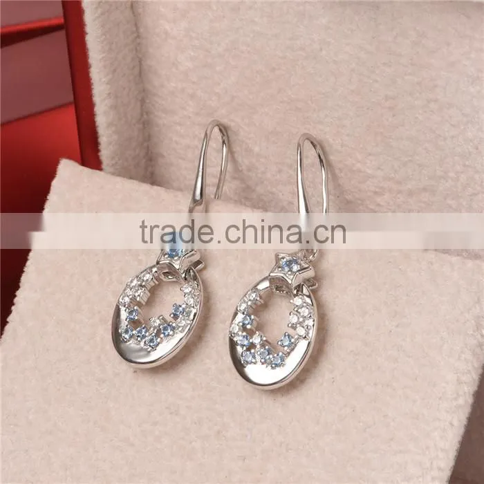 New Trendy Victoria Series Teardrop Spinel Hoop Earrings