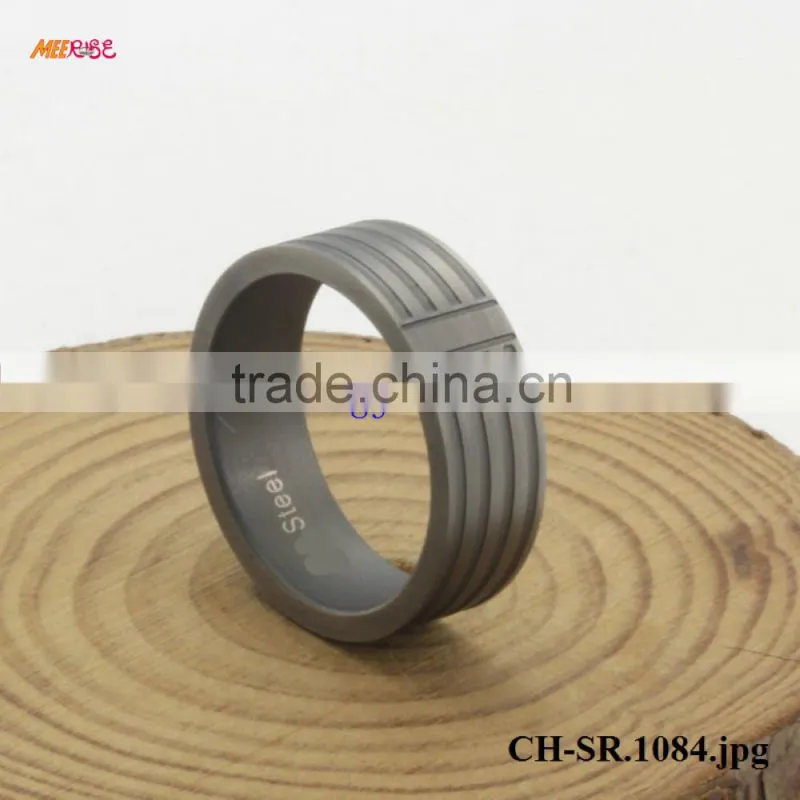 Unique Domed Titanium Ring Pink Masonic High Tech Wedding Rings On sales