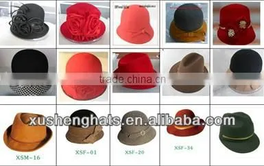 2014 floppy hat with chain, big brim hat for ladies