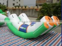 Best quality 0.9mm materials floating inflatable water park with inflatable water trampoline