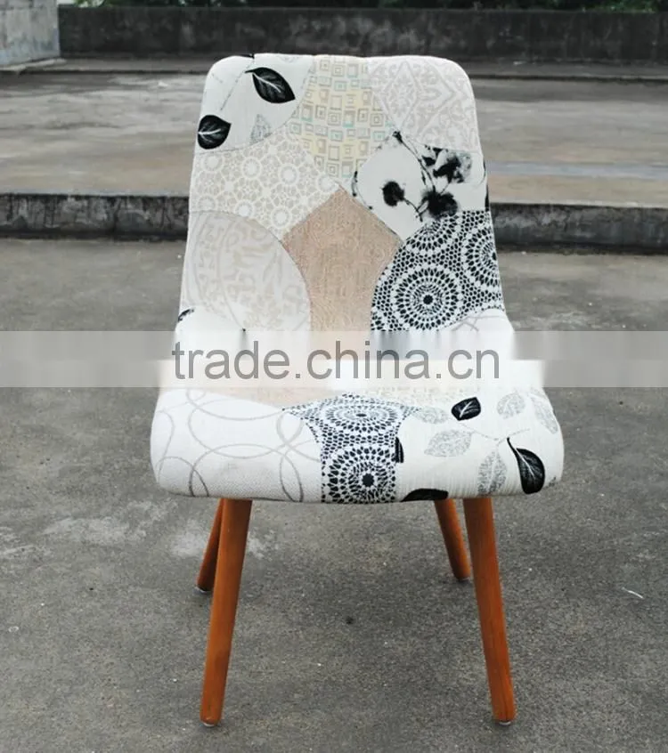 Patchwork dining room chairs cheap with four wood legs