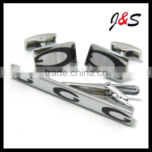 FASHION cufflinks and tie PIN set engraved