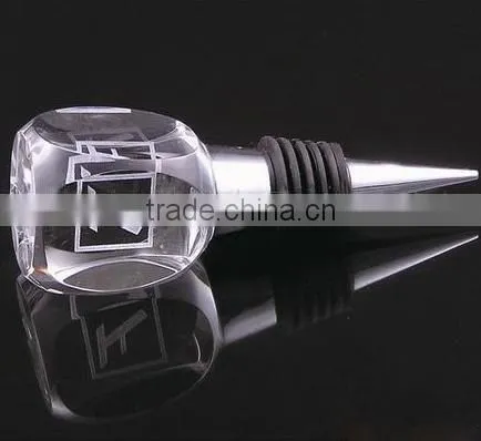 3d crystal wine stopper
