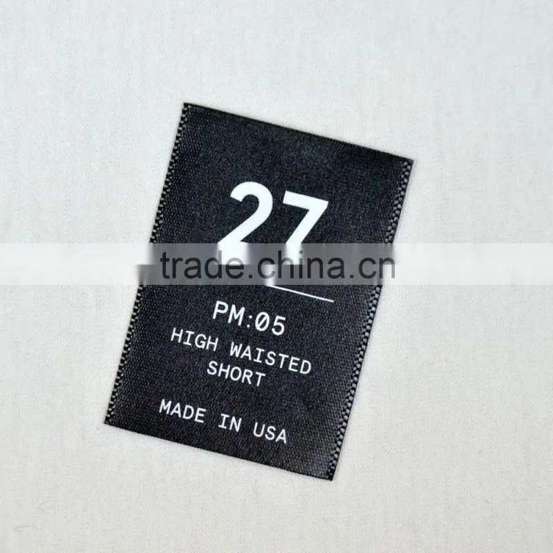 Black Care Label For Garment