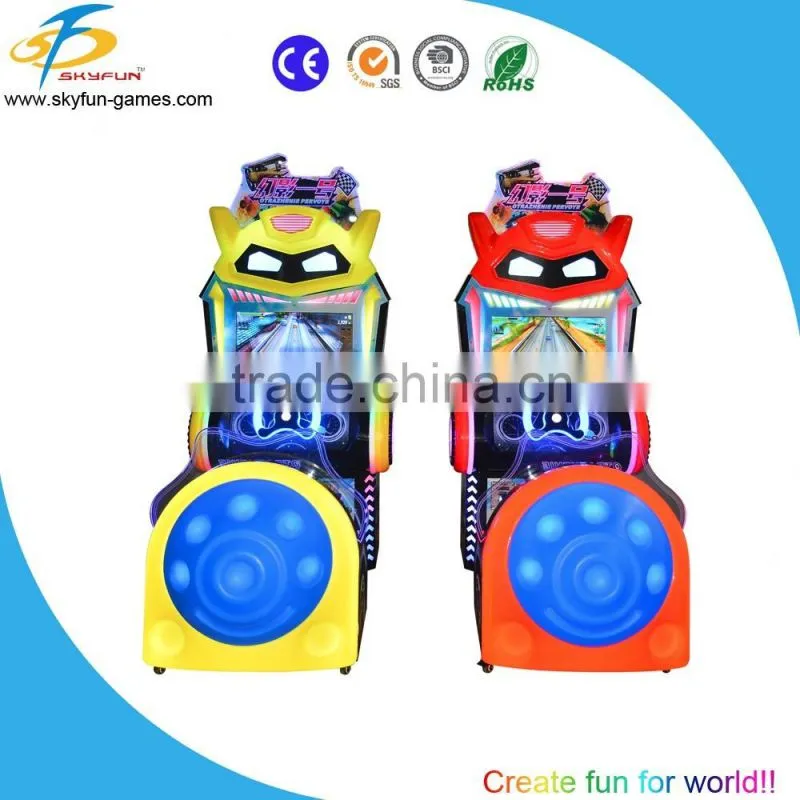 Colorful design mini kids car racing game machine car driving game machine for game zone