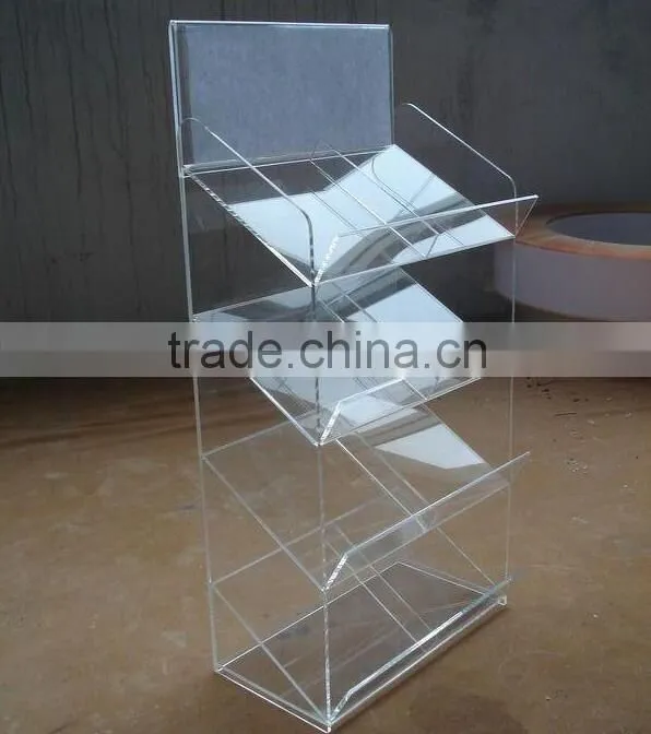 acrylic book/ magazine /brochure display rack/case