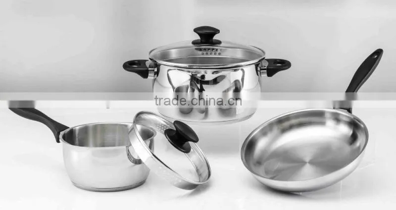 10Pcs Induction Cooker Stainless Steel Cookware Set
