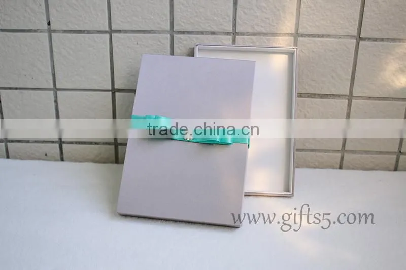 Luxury wedding invitation boxes with pearl ribbon