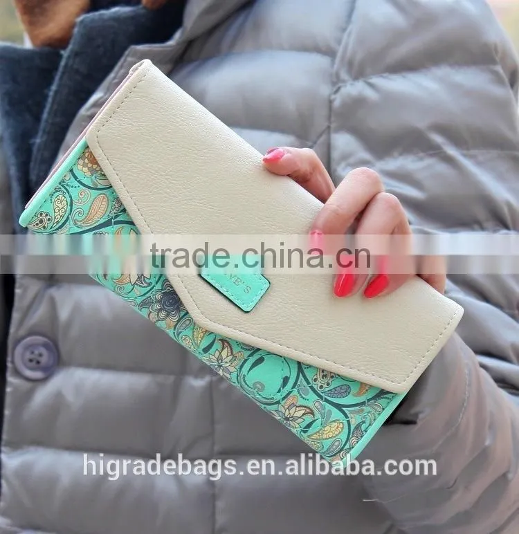 New Fashion Flower Women Wallet 5 Colors Floral Wallet Long Popular Portable Purse Delicate Casual Lady Cash Purse Wallets