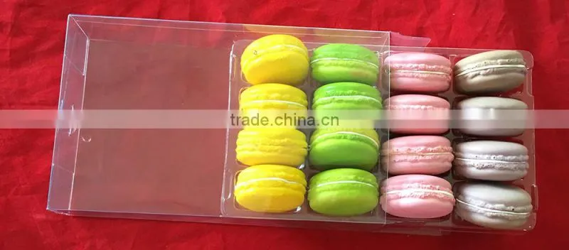16 Pcs Clear Plastic Mcaron Box Customized Packaging