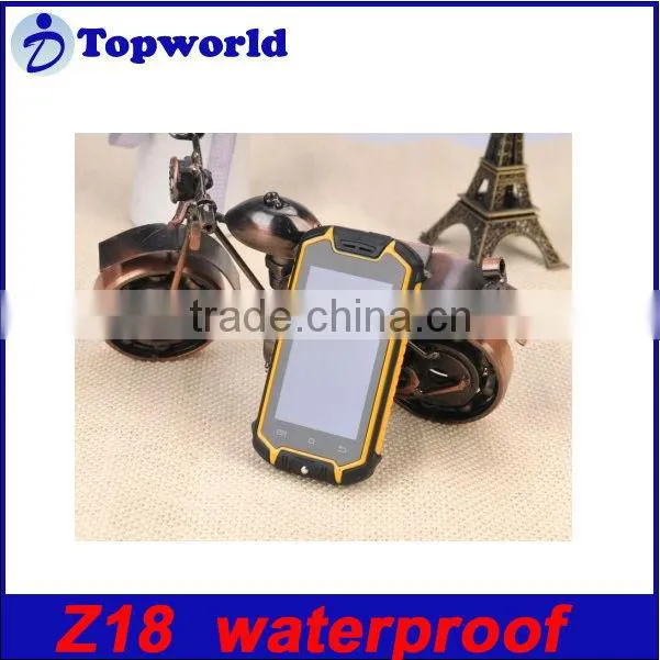 MTK6572 Dual Core Android 4.0 OS Waterproof Dustproof and Shockproof Mobile Phone Z18 with 2.5 inch Capacitive Touch Screen