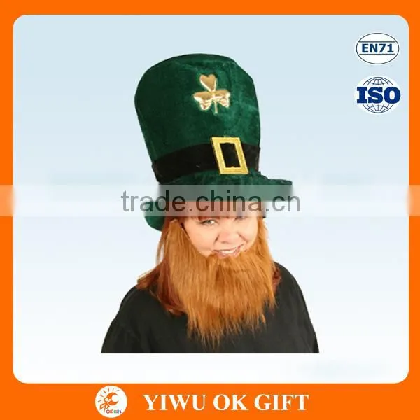St Patrick's Day Top Hat Wirh Beard