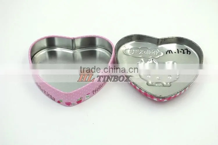 Heart Shape Cartoon Tin Can for Candy Chocolate Gift