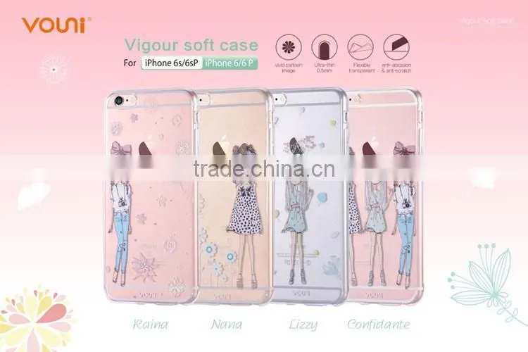 Ultra-thin 0.5mm Shockproof And Skid Resistance Vigour Soft TPU Case For Iphone 6 6S 6 Plus 6S Plus