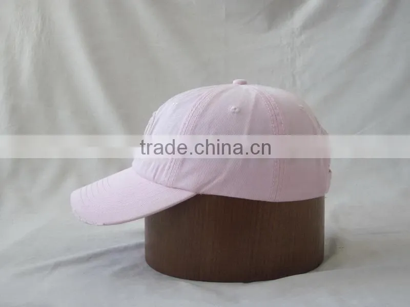 100% cotton girls' washed cap for golf