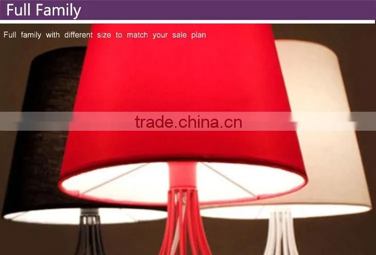 Metal Wire Table Lamp Base fabric shade table lamp