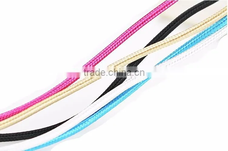 Nylon Woven USB Cable for V8 micro usb data cable for HTC Sony Xiaomi smart phone