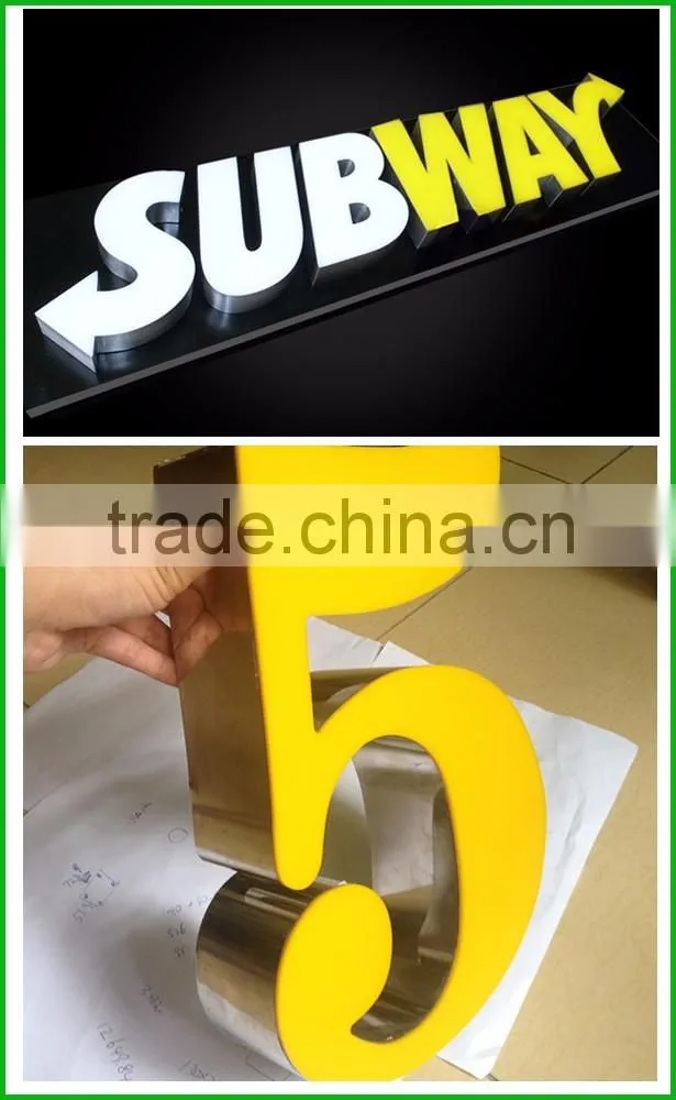 High Bright Waterproof 3D Channel Letter With Led