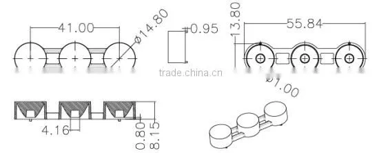 lens 10*65 degree for wall washer light match cree Imitation lumens LED
