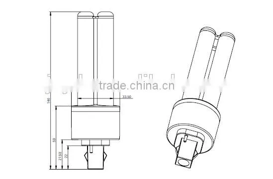 CE approved G24 2pin 4pin led plug light