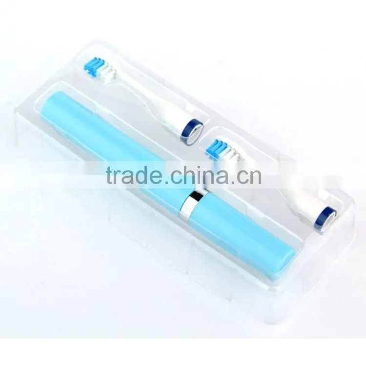 Dental care ultrasound electric toothbrush with two brush heads