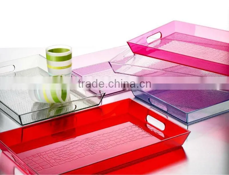 promotional lucite serving trays with insert