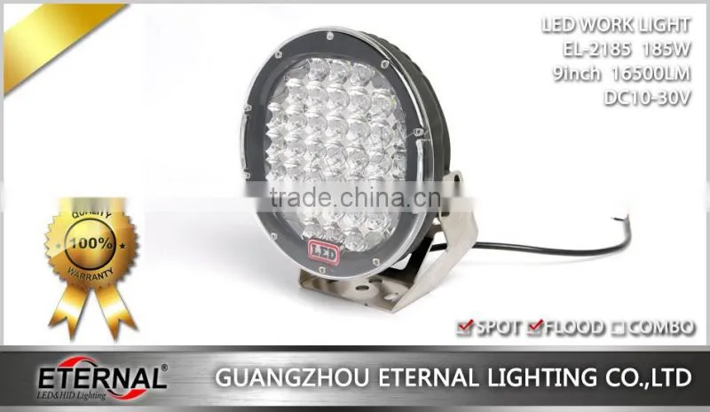 Round 9inch 185W LED Work Light Spot lamp Offroad Jeep Truck 4WD Driving Lamp SUV UTE