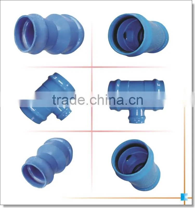 OEM custom foundry cast iron casting epoxy coated ductile iron pipe fitting