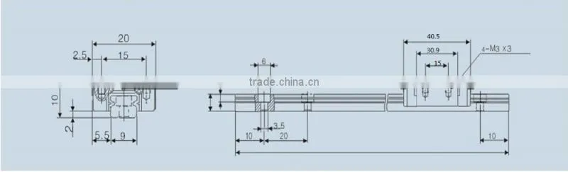 2017 Factory Production Competitive Price Hiwin Miniture Linear Guide -TRN9H