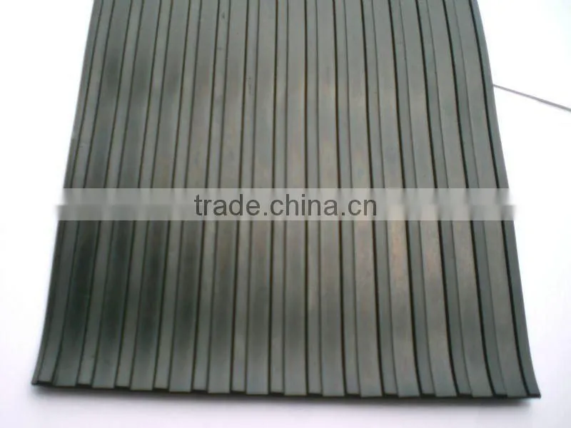 3mm thick anti slip Wide Ribbed Rubber Shee rolls