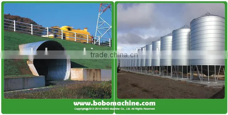 Spiral corrugated culvert tube forming machine