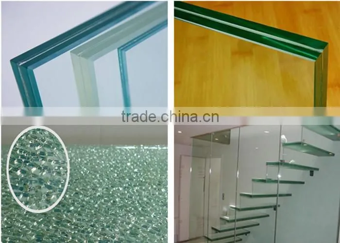 Safe building PVB laminated fire rated glass