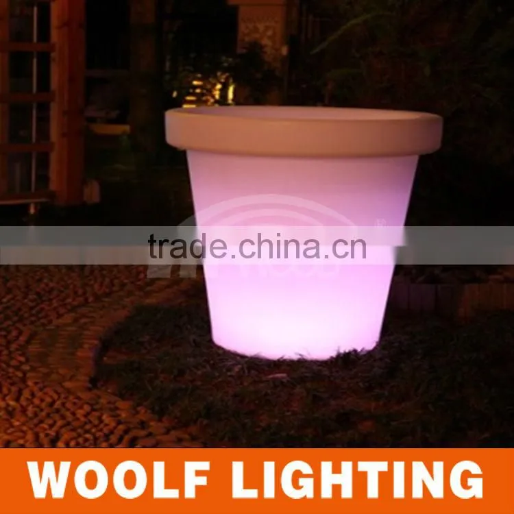 Garden Decor LED Illuminated Plastic Flower Planter