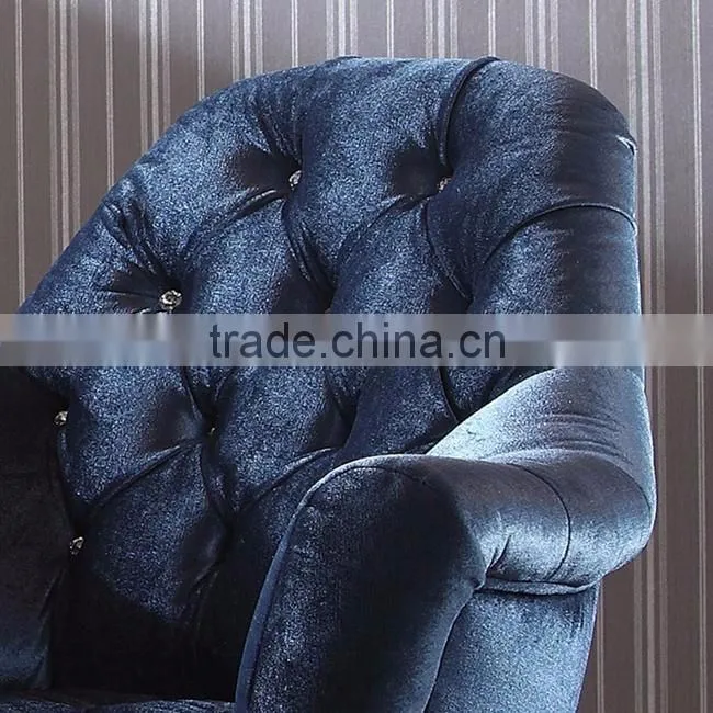 Solid wood furniture concise cosy design living room leisure fabric single sofa