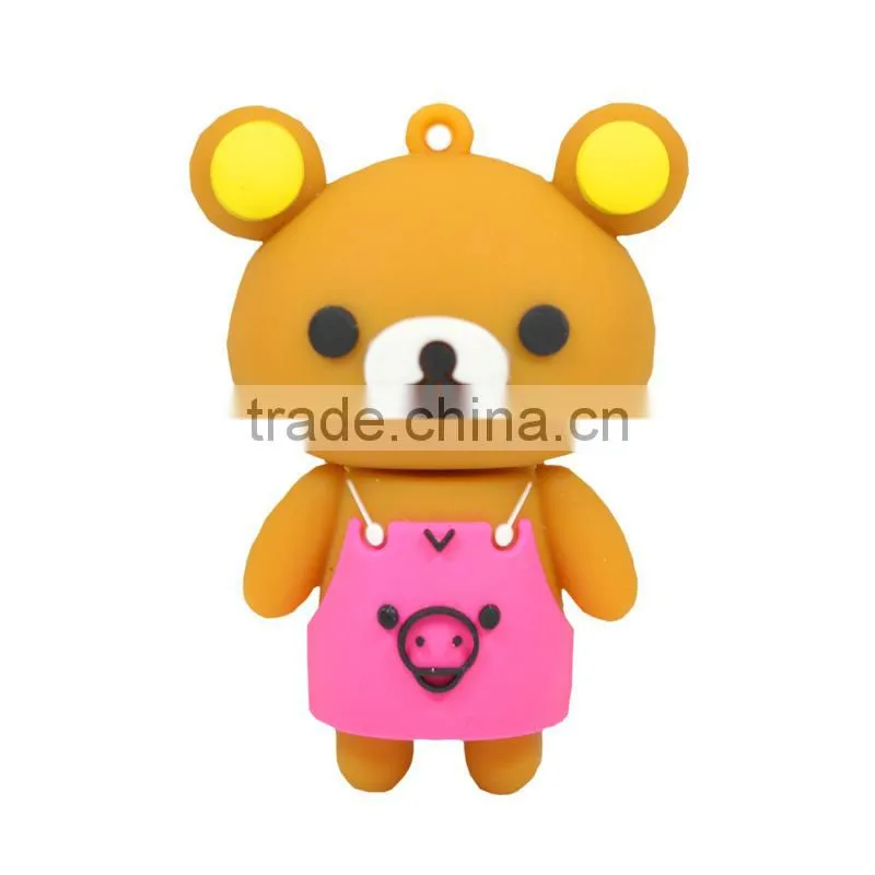 Custom creative usb flash drive with Dressing the bear design