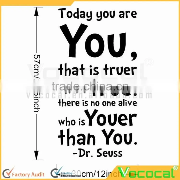 Today You Are English Proverb Words Wall Lettering Stickers Wall Decal Sticker Child Home Decor