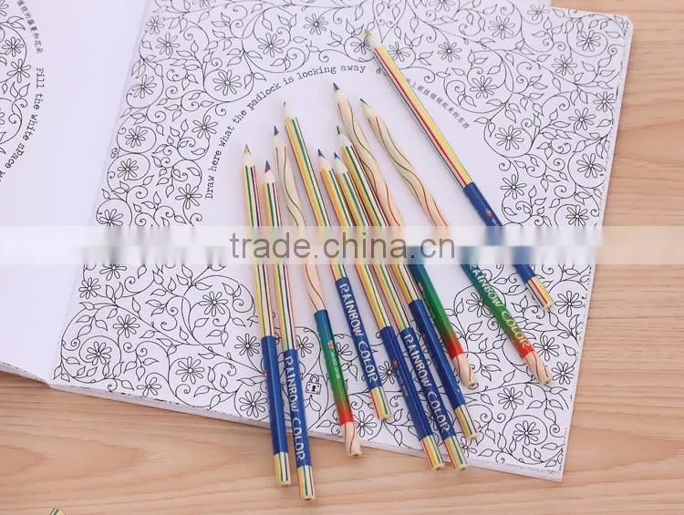Factory Wholesale 7" Wooden Multi Colored Lead Pencils
