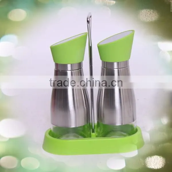 16pcs glass condiment set with stand