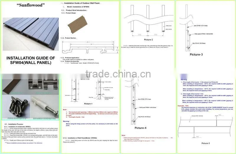 wpc wall panel claddings WPC plastic wall panel for concrete formwork
