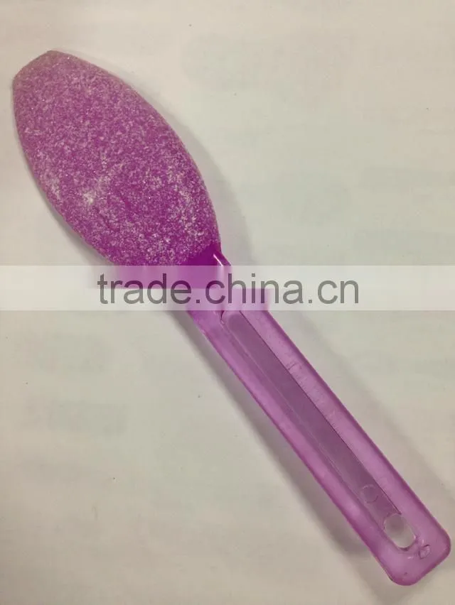 Colourful sandpaper foot file with plastic handle,pedicure foot file,smoother foot file