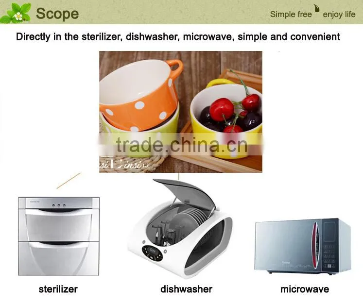 Wholesale stocked korean ceramic soup bowl with handle