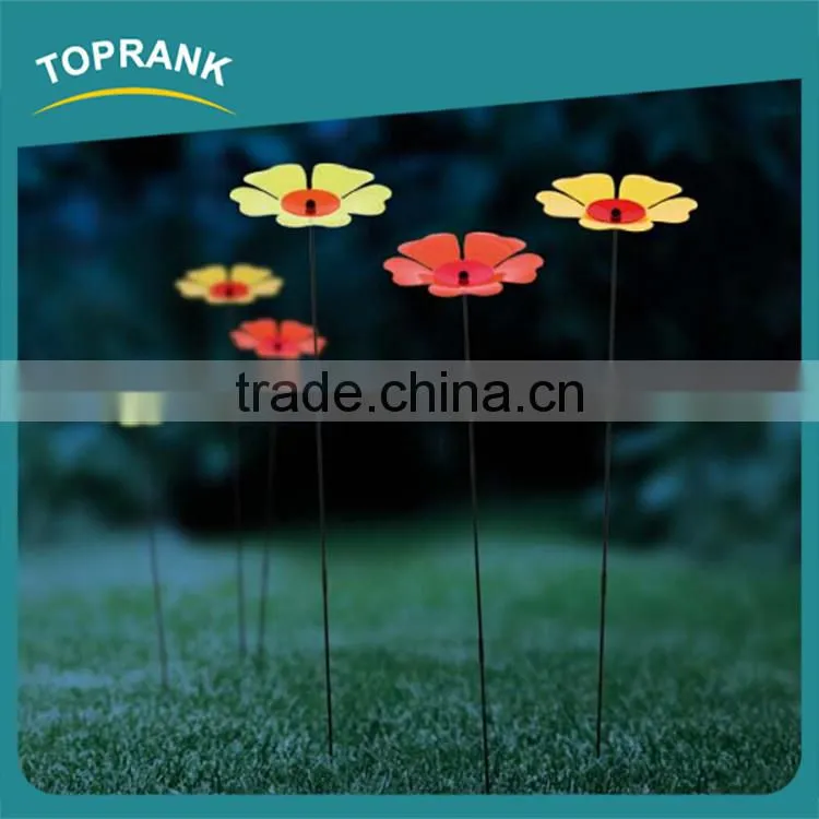 New design outdoor plastic stakes solar flower solar garden decoration luminaires