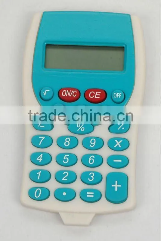 Desktop different colors plastic pocket electronic calculator with lanyard