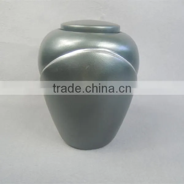 Pottery Cylinder Urns With Flower Printing