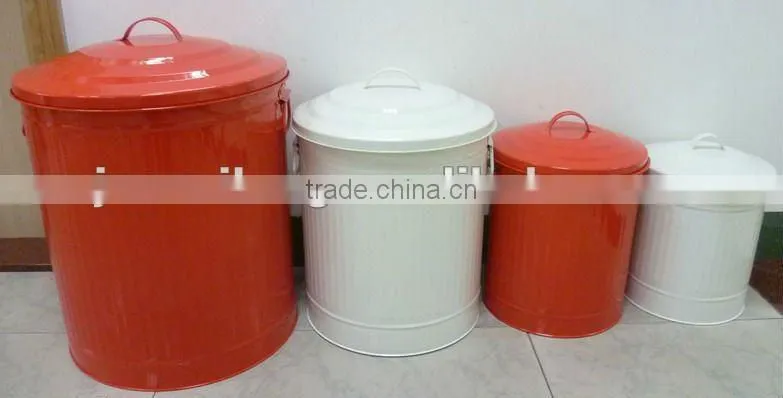 colorful galvanized metal Garbage Can Trash Can Waste Bin